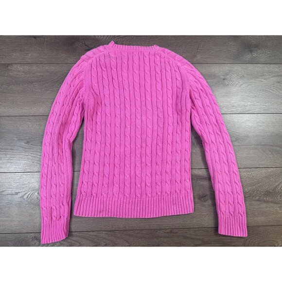 Lilly Pulitzer Gloria Light Crew Neck Cable Knit Sweater Pink Small - Picture 7 of 8